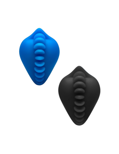 Base de Dildo en Silicone Texturé - Shagger - Bleu
