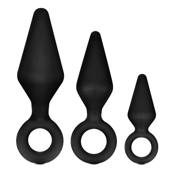 Kit de 3 Dildos Anaux 100% Silicone - Loop Plug