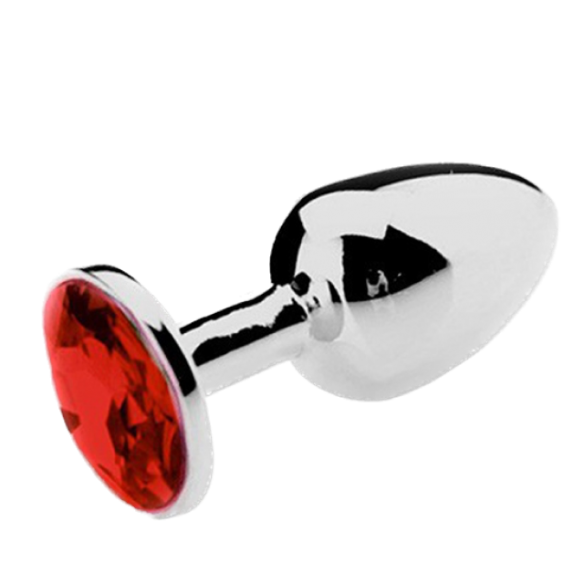 Rosebud Anal en Aluminium - Rouge - Large