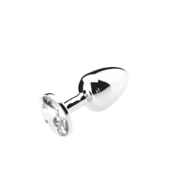 Rosebud Anal en Aluminium - Blanc - Medium