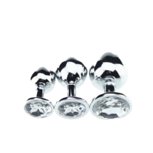 Rosebud Anal en Aluminium - Blanc - Small