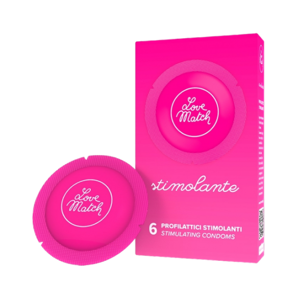 6 Préservatifs texturés - Stimolante - Love Match