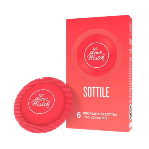 6 Préservatifs Extra Fins - Sottile - Love Match