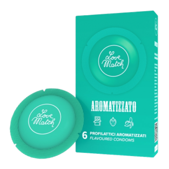 6 Préservatifs aromatisés - Aromatizzato - Love Match