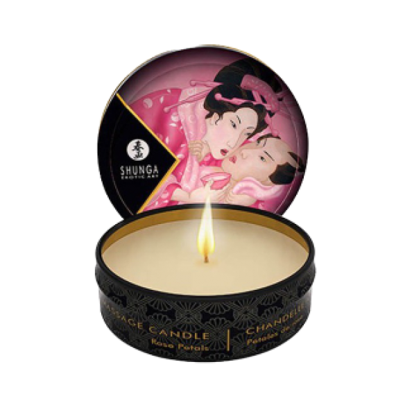 Bougie de massage Shunga - Pétales de rose