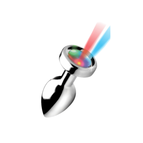 Rosebud anal en métal et lumineux - Small