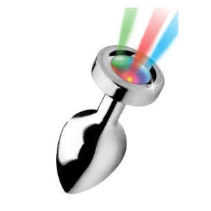 Rosebud anal en métal et lumineux - Medium