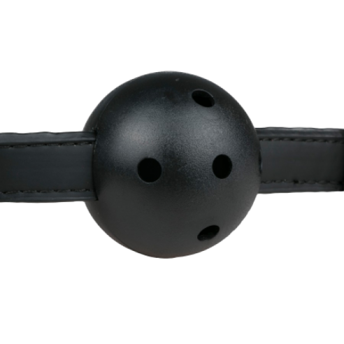 Bâillon Réglable en Simili Cuir et PVC-...