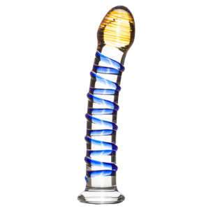 Dildo en Verre Texturé et Coloré - Easy Toys - N°1