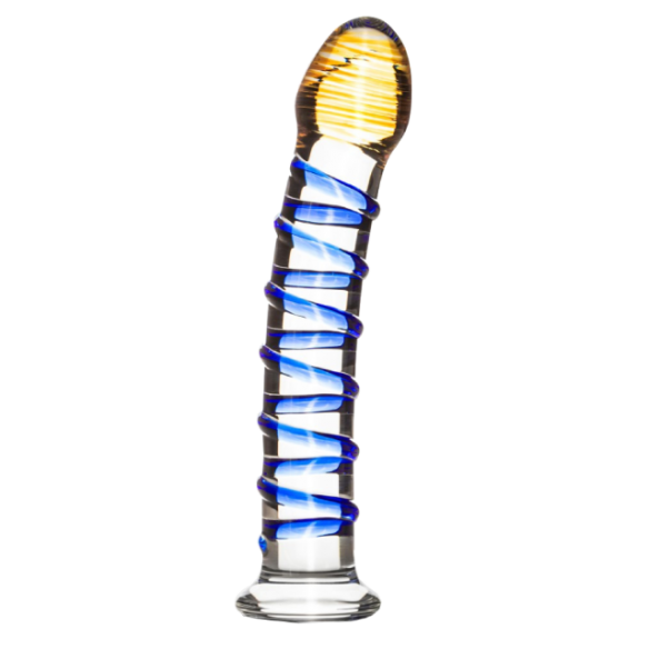 Dildo en Verre Texturé et Coloré - Easy Toys - N°1