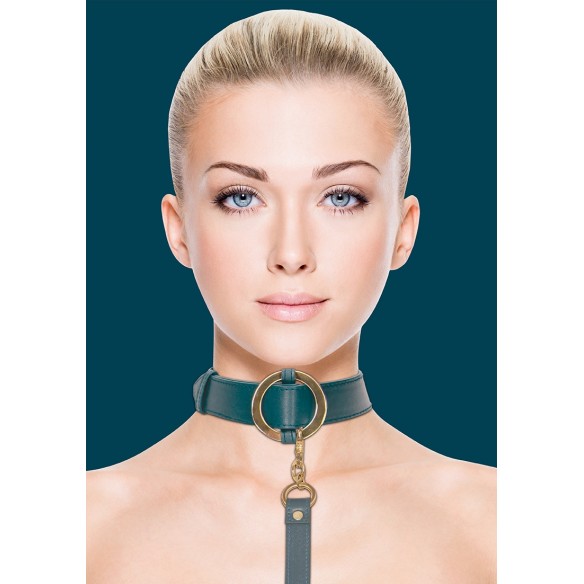 Collier-Laisse Halo Col Bleu