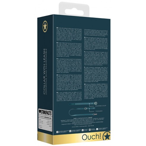 Collier-Laisse Halo Col Bleu