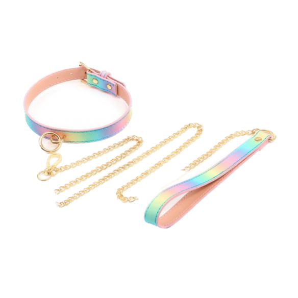 Collier et laisse - Effet holographique