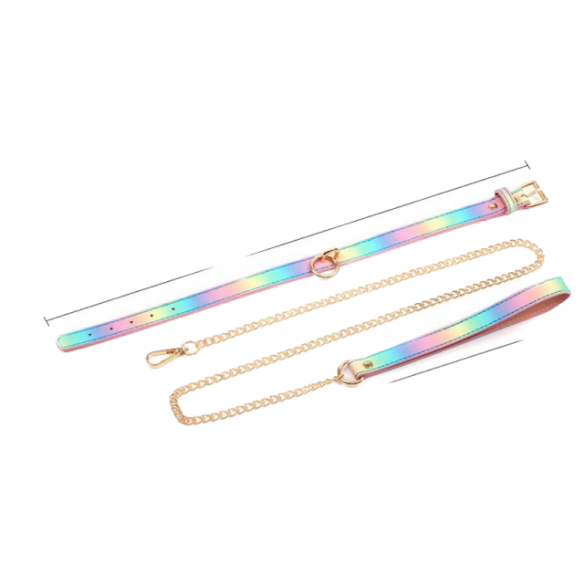 Collier et laisse - Effet holographique