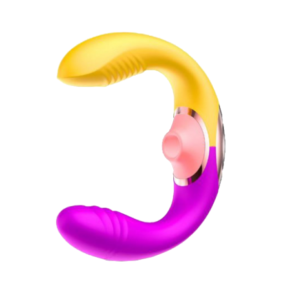 Vibromasseur double pénétration & Aspiration - Two Lovers