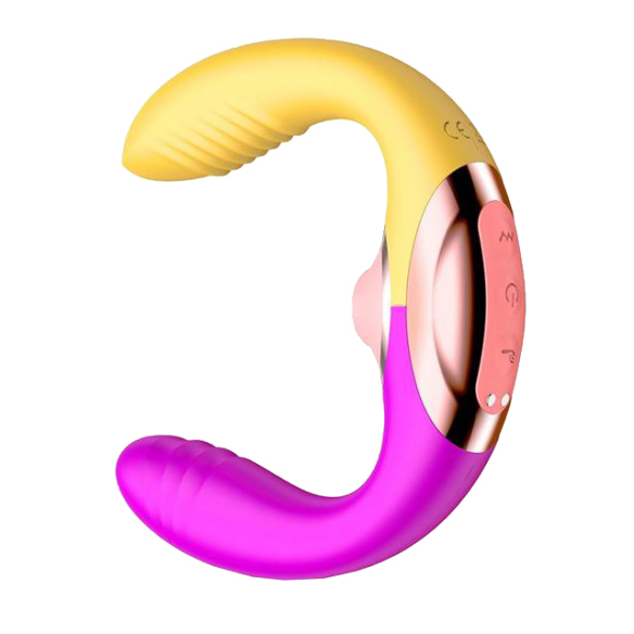 Vibromasseur double pénétration & Aspiration - Two Lovers