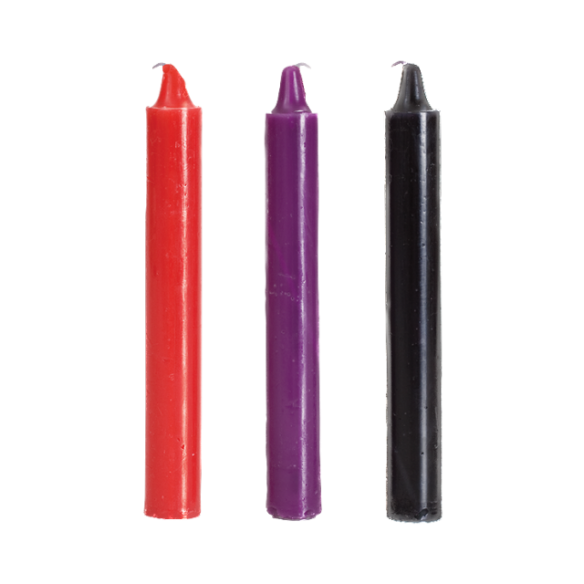 3 Bougies basse température colorées
