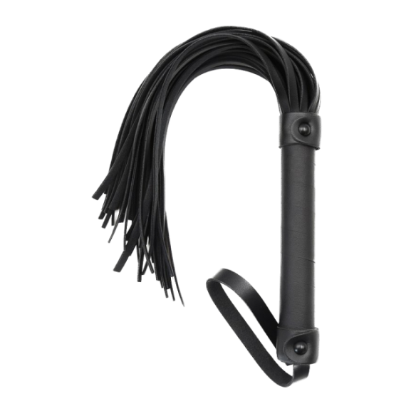 Fouet de 39 cm en simili cuir - Noir - Correct Me