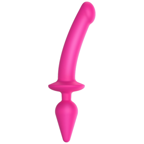 Double Dildo Plug - Strap-On-Me - Extra Large - Rose