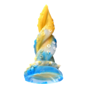 Gode Ventouse Tentacule - Tentamix - Doré-Bleu