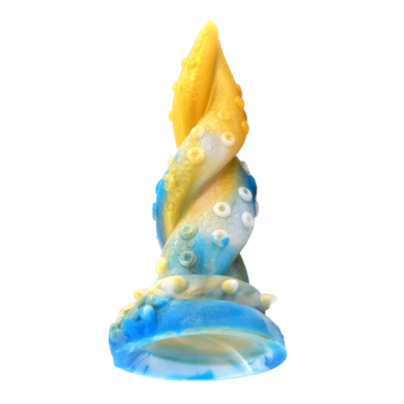 Gode Ventouse Tentacule - Tentamix - Doré-Bleu