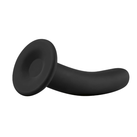 Gode Ventouse Fin en Silicone - Noir