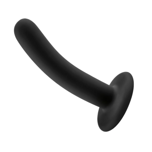 Gode Ventouse Fin en Silicone - Noir