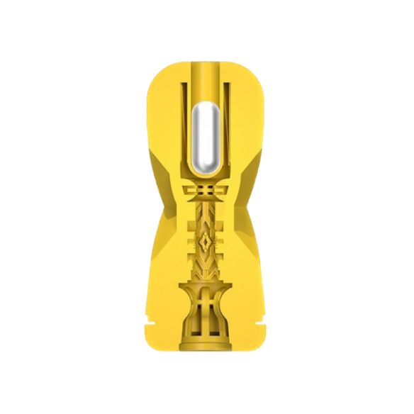 Masturbateur vibrant texturisé - Touch In - Galaku - Jaune