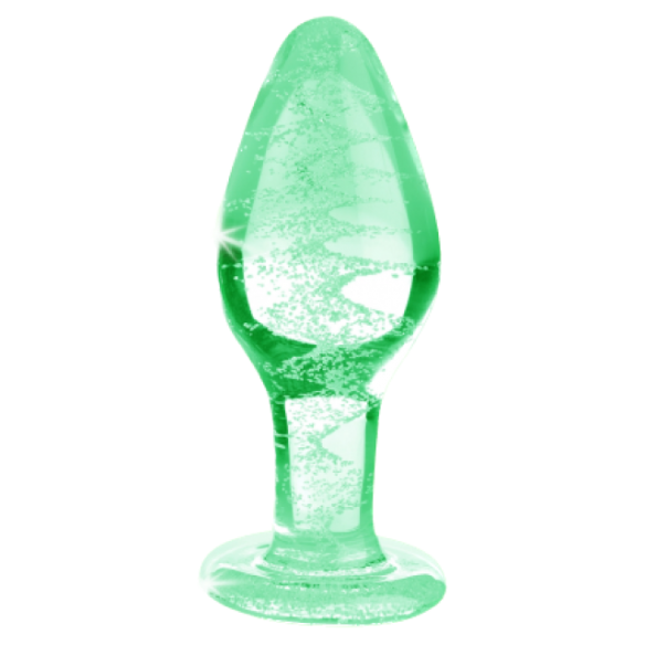 Plug anal en verre phosphorescent - Glow - L