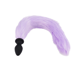 Plug Anal Vibrant en silicone - Fox Tail Vibe - Violet