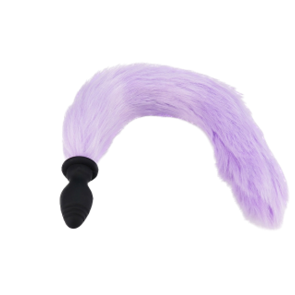 Plug Anal Vibrant en silicone - Fox Tail Vibe - Violet