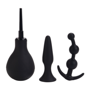 Kit Découverte Anal : Poire de lavement + plugs