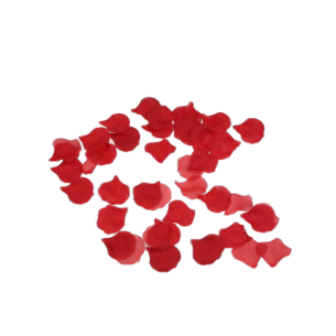 100 Pétales de fleur synthétiques - Rouge