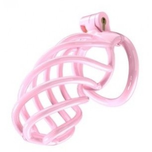 Cage de chasteté - Tortille - Extra Large - Rose