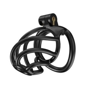 Cage de chasteté - Tortille - Medium - Noire