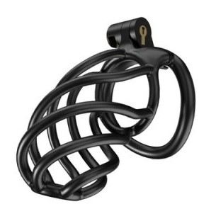 Cage de chasteté - Tortille - Large - Noire