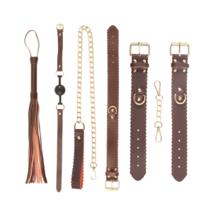 Coffret BDSM en cuir - Brownie - Luxury Fantasy