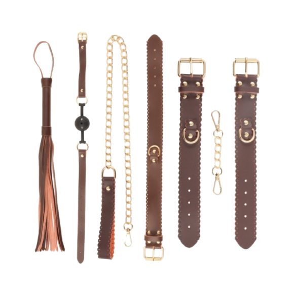 Coffret BDSM en cuir - Brownie - Luxury Fantasy