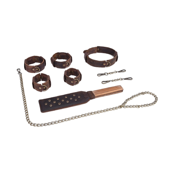 Coffret BDSM en cuir véritable - Vitaggo
