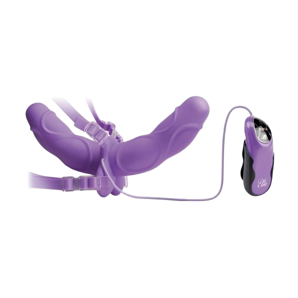 Double Gode ceinture Vibrant à harnais - Fantasy Elite