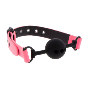Bâillon BDSM phosphorescent - Glow Pink