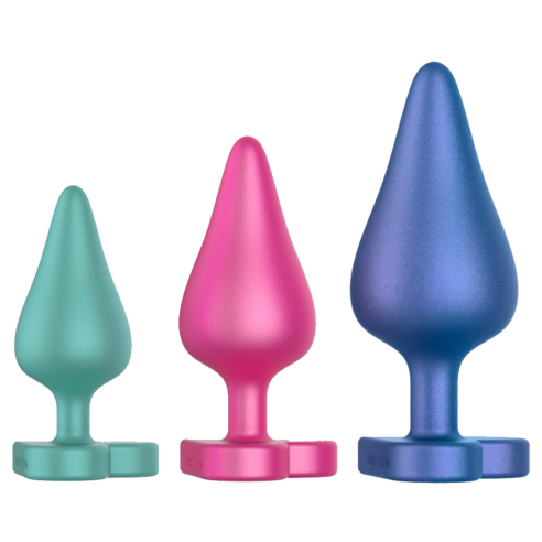 Kit de 3 Plugs en silicone - Base Coeur -...